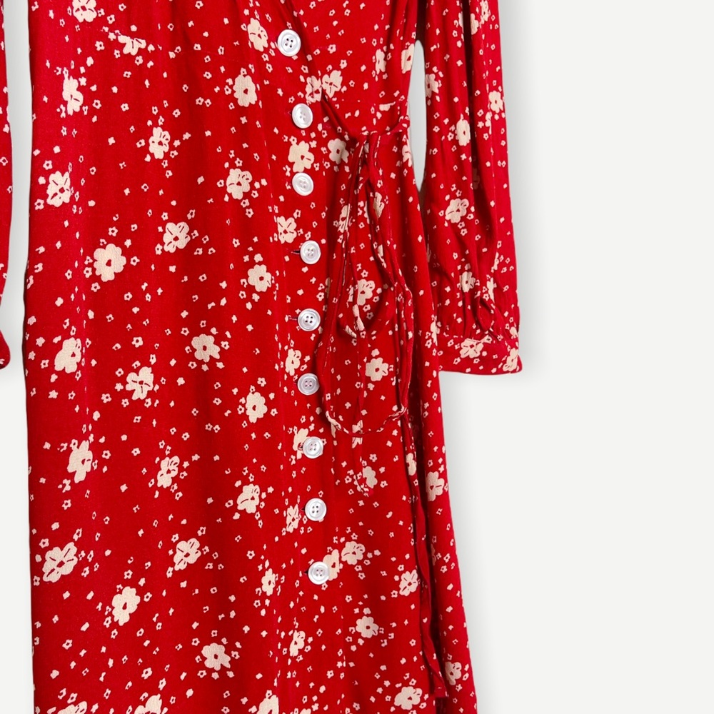 ROUJE Paris Gabinette Long Sleeve Wrap Mini Dress - Picture 8 of 11